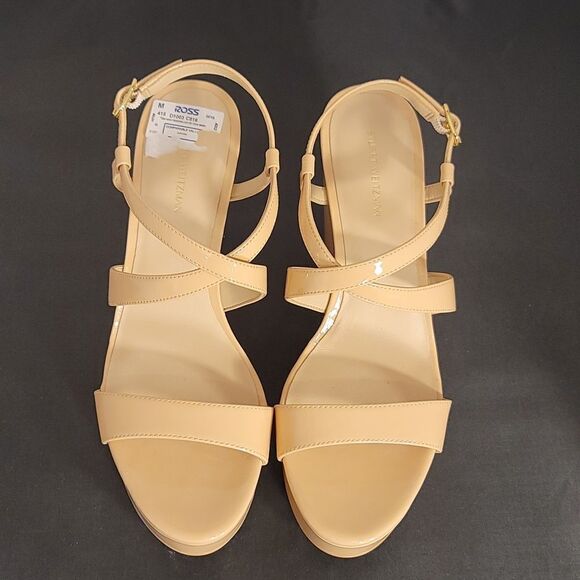 BRAND NEW STUART WEITZMAN WOMEN'S NATURAL AVE 75 WEDGE SANDAL - Picture 3 of 16